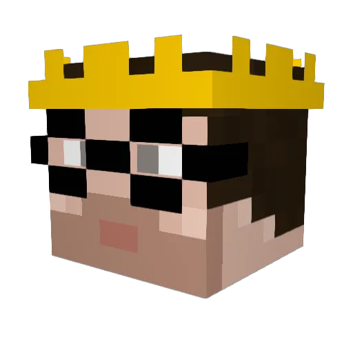 Skizicek Minecraft avatar head, 3D render