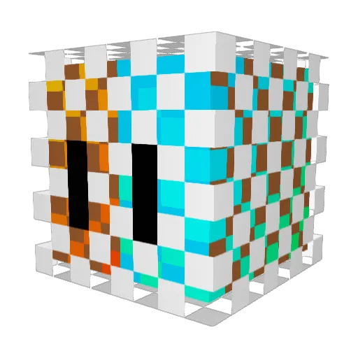 Skizwiz Minecraft avatar head, 3D render