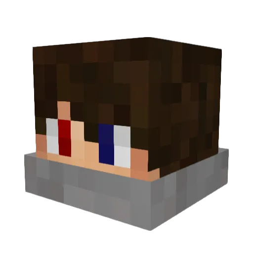 SkizzyM Minecraft avatar head, 3D render