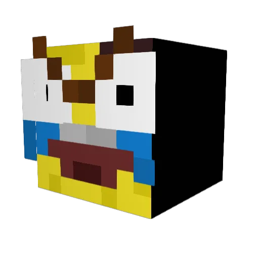 Skjot Minecraft avatar head, 3D render