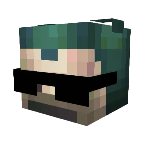 Skleb Minecraft avatar head, 3D render