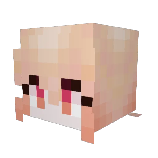 Sklent Minecraft avatar head, 3D render