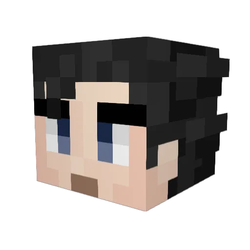 SkltnHydra Minecraft avatar head, 3D render