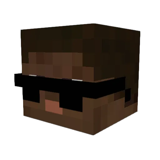 Sklumpee Minecraft avatar head, 3D render
