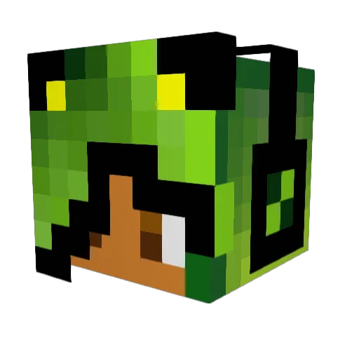 Skneeo Minecraft avatar head, 3D render