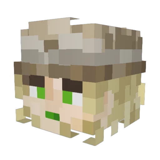 SkoVo_ Minecraft avatar head, 3D render