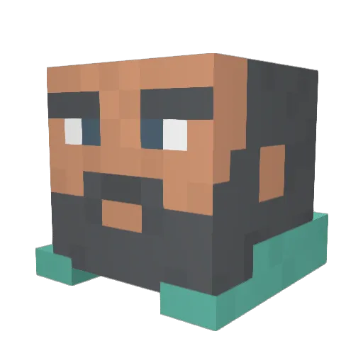 Skoaraan Minecraft avatar head, 3D render