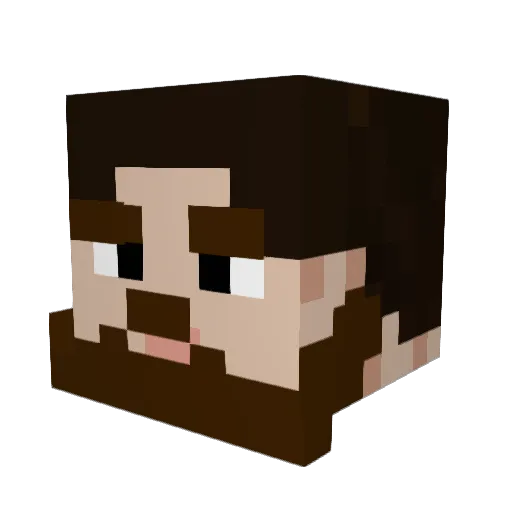 SkobeBeef Minecraft avatar head, 3D render