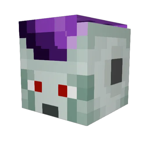 Skobled Minecraft avatar head, 3D render
