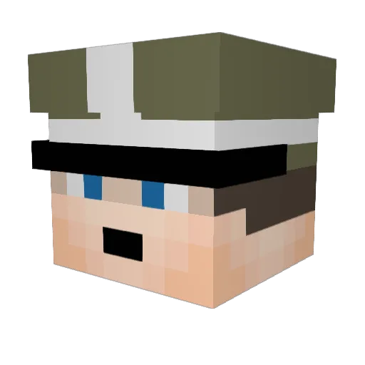 Skolmo37 Minecraft avatar head, 3D render