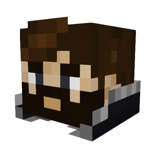 Skolv_ Minecraft avatar head, 3D render