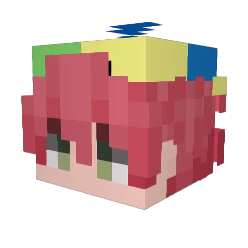 Skoofed Minecraft avatar head, 3D render
