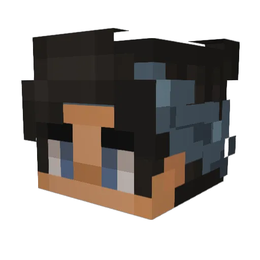 Skoog Minecraft avatar head, 3D render