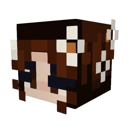 Skooma28 Minecraft avatar head, 3D render