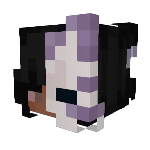 Skoorching Minecraft avatar head, 3D render