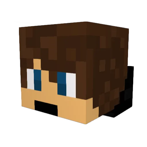Skopyyy Minecraft avatar head, 3D render