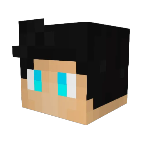Skorgra Minecraft avatar head, 3D render