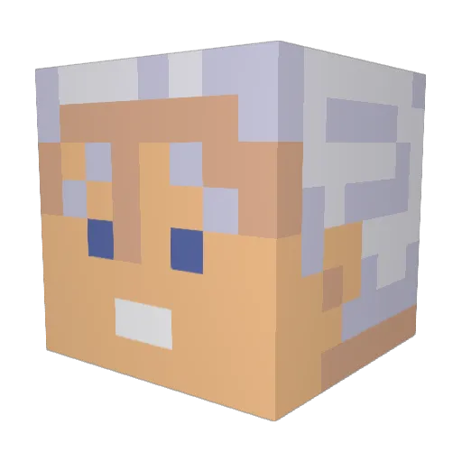 Skorpono Minecraft avatar head, 3D render