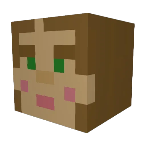 Skorpzzz Minecraft avatar head, 3D render