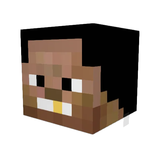 Skorvus Minecraft avatar head, 3D render