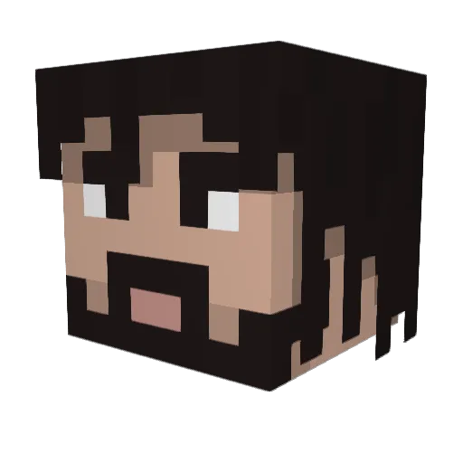 Skotoboy Minecraft avatar head, 3D render