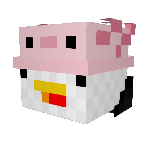 Skottles Minecraft avatar head, 3D render