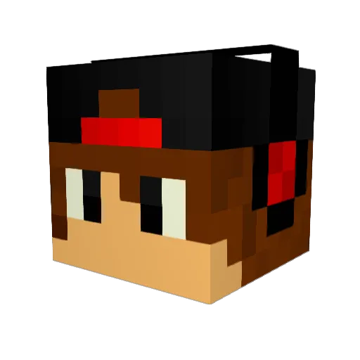 Skouze Minecraft avatar head, 3D render