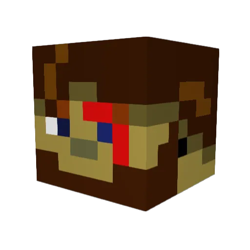 Skozius Minecraft avatar head, 3D render