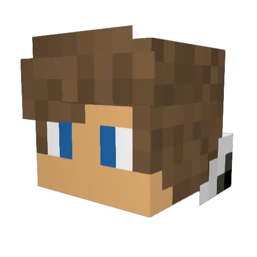 SkrIrkS Minecraft avatar head, 3D render