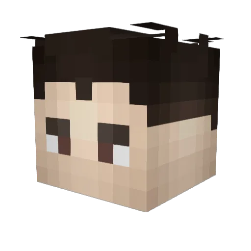 SkrVal Minecraft avatar head, 3D render