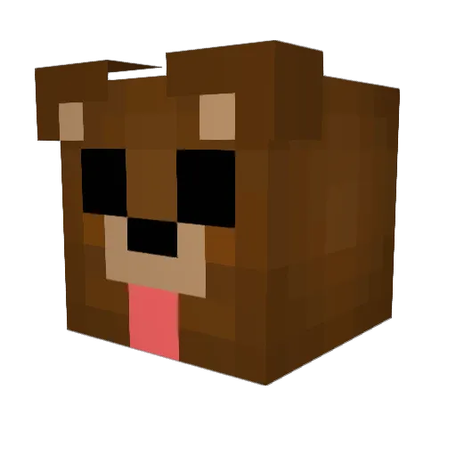 Skraapy Minecraft avatar head, 3D render