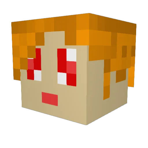 Skradaczynow Minecraft avatar head, 3D render
