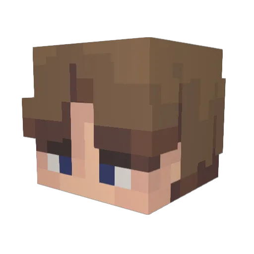 Skraev_x Minecraft avatar head, 3D render