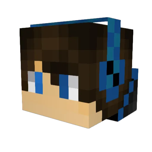 Skraisia Minecraft avatar head, 3D render