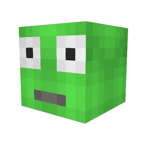Skrampi Minecraft avatar head, 3D render