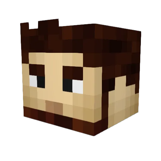 SkrashBaby Minecraft avatar head, 3D render