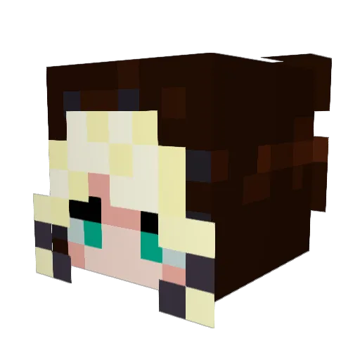Skrawnyclown Minecraft avatar head, 3D render