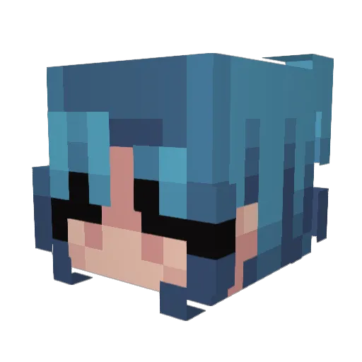 SkreKo1 Minecraft avatar head, 3D render