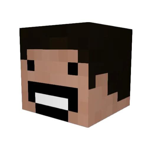 Skrech54 Minecraft avatar head, 3D render