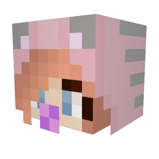 Skredey Minecraft avatar head, 3D render