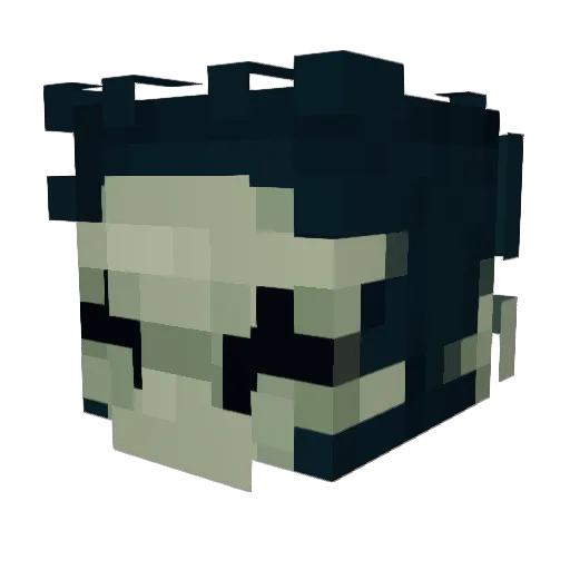 Skreebs Minecraft avatar head, 3D render