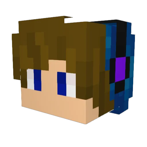 Skrets_lv Minecraft avatar head, 3D render