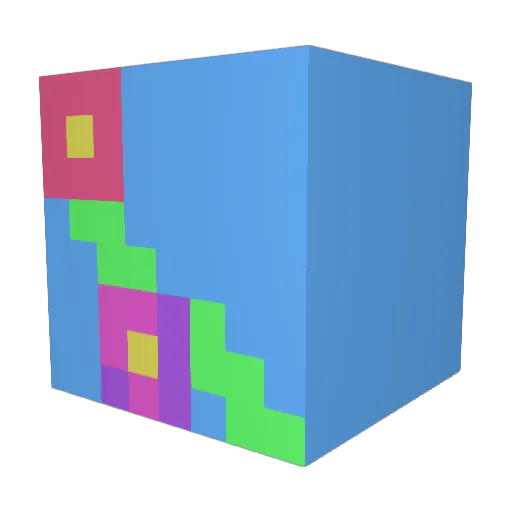 Skrewof Minecraft avatar head, 3D render