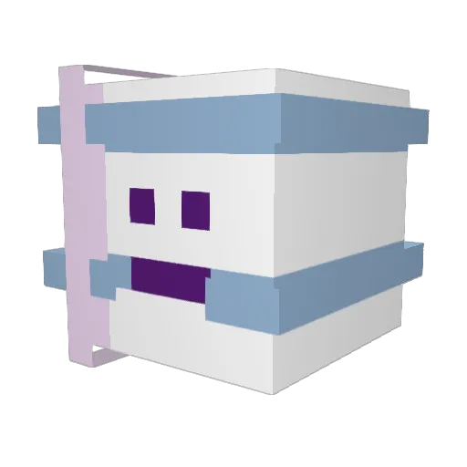 Skribbell Minecraft avatar head, 3D render