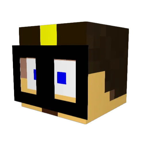 Skrillex222 Minecraft avatar head, 3D render