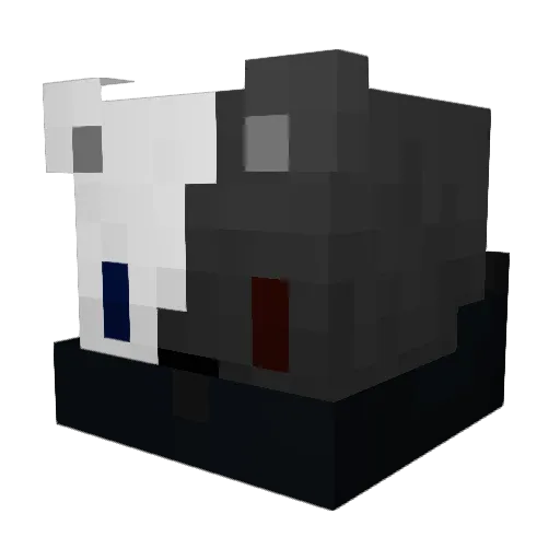 Skrillex_Pro Minecraft avatar head, 3D render
