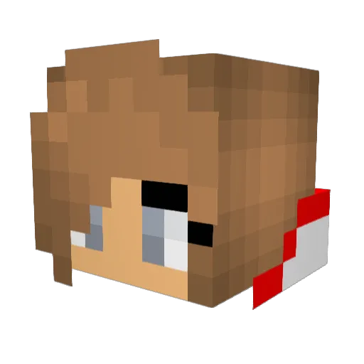 Skrillex_force Minecraft avatar head, 3D render