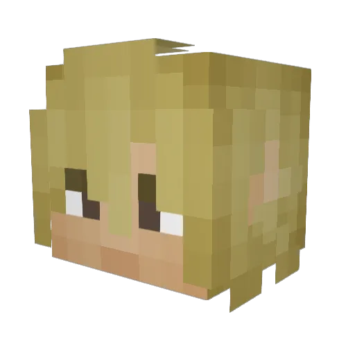 Skrillin Minecraft avatar head, 3D render