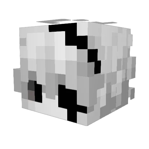 Skrippe Minecraft avatar head, 3D render