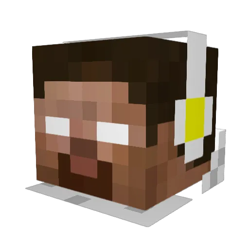 Skritek_ Minecraft avatar head, 3D render